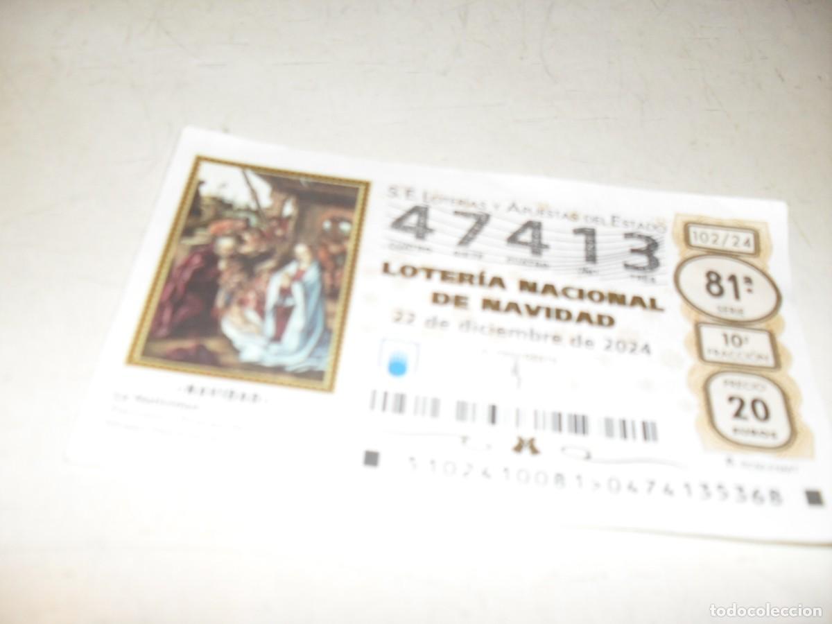 Loterie Nationale: LOTERIA NACIONAL 22-12 2024,N&ordm; 47413,CON MOTIVO RELIGIOSO,VENDIDO EN MURCIA
