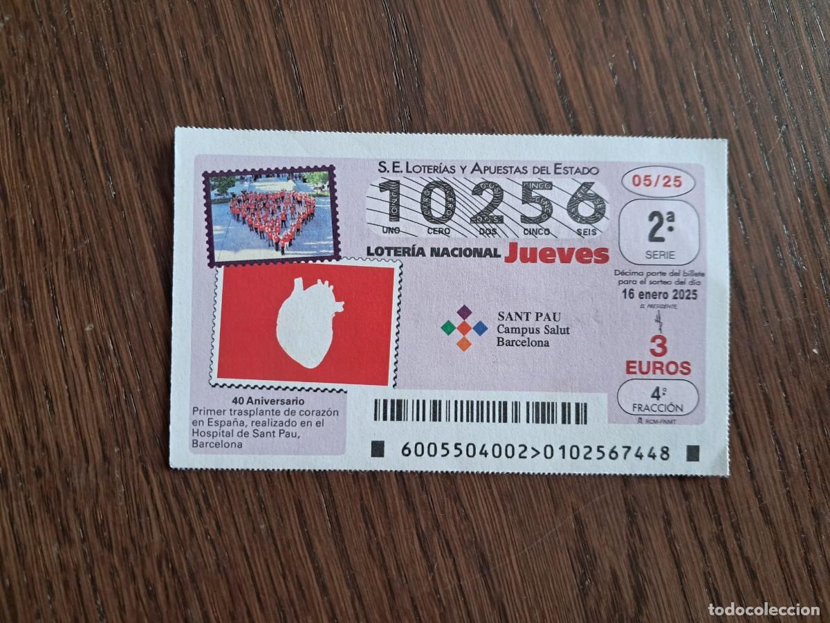 Lotaria Nacional: d&eacute;cimo loter&iacute;a nacional de d&iacute;a 16-01-25, 40 a&ntilde;os primer trasplante coraz&oacute;n Epa&ntilde;a, Sant Pau,Bcn.05/25