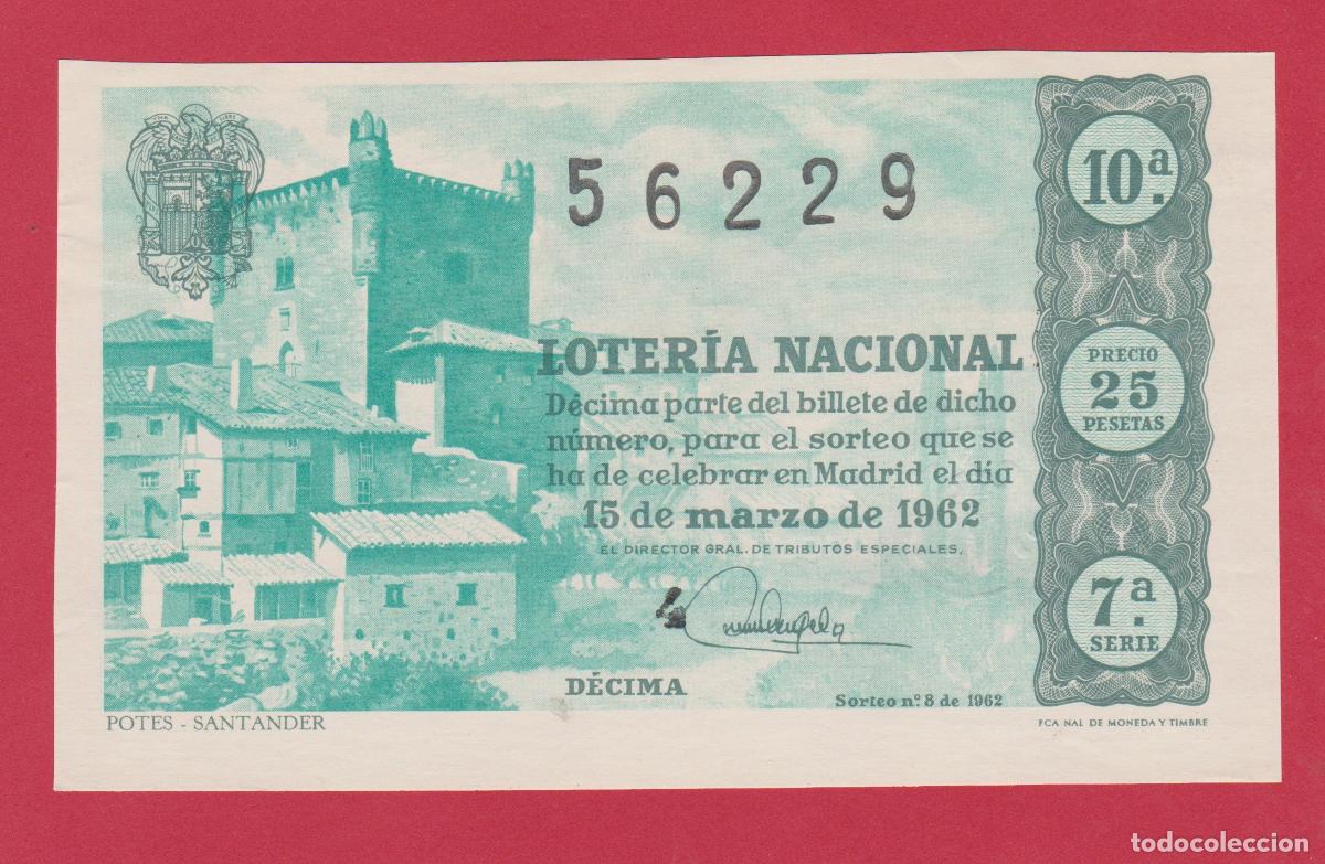 Loterie Nationale: LOTERIA SORTEO 8 DE 1962