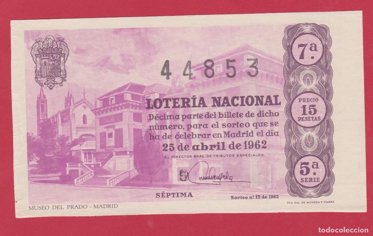 Loterie Nationale: LOTERIA SORTEO 12 DE 1962