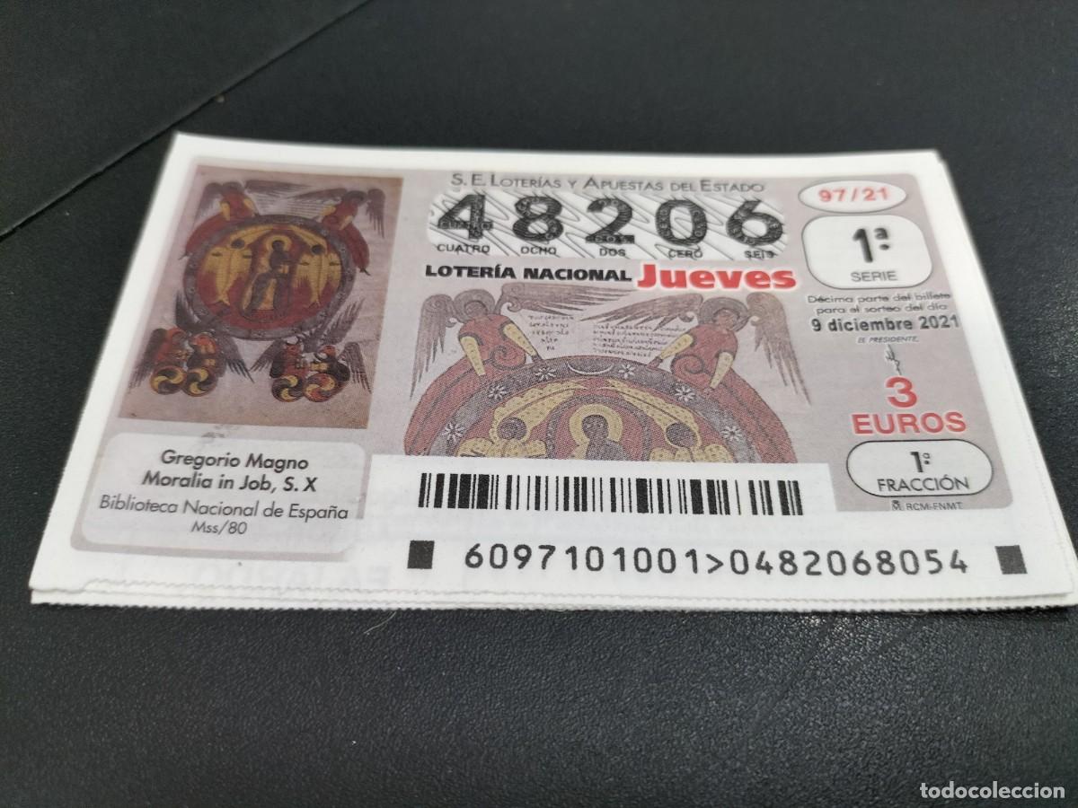 Nationale spanische Lotterie: 1 DECIMO LOTERIA JUEVES 9 DICIEMBRE 2021 - 97/21 GREGORIO MAGNO MORALIA IN JOB BIBLIOTECA NACIONAL