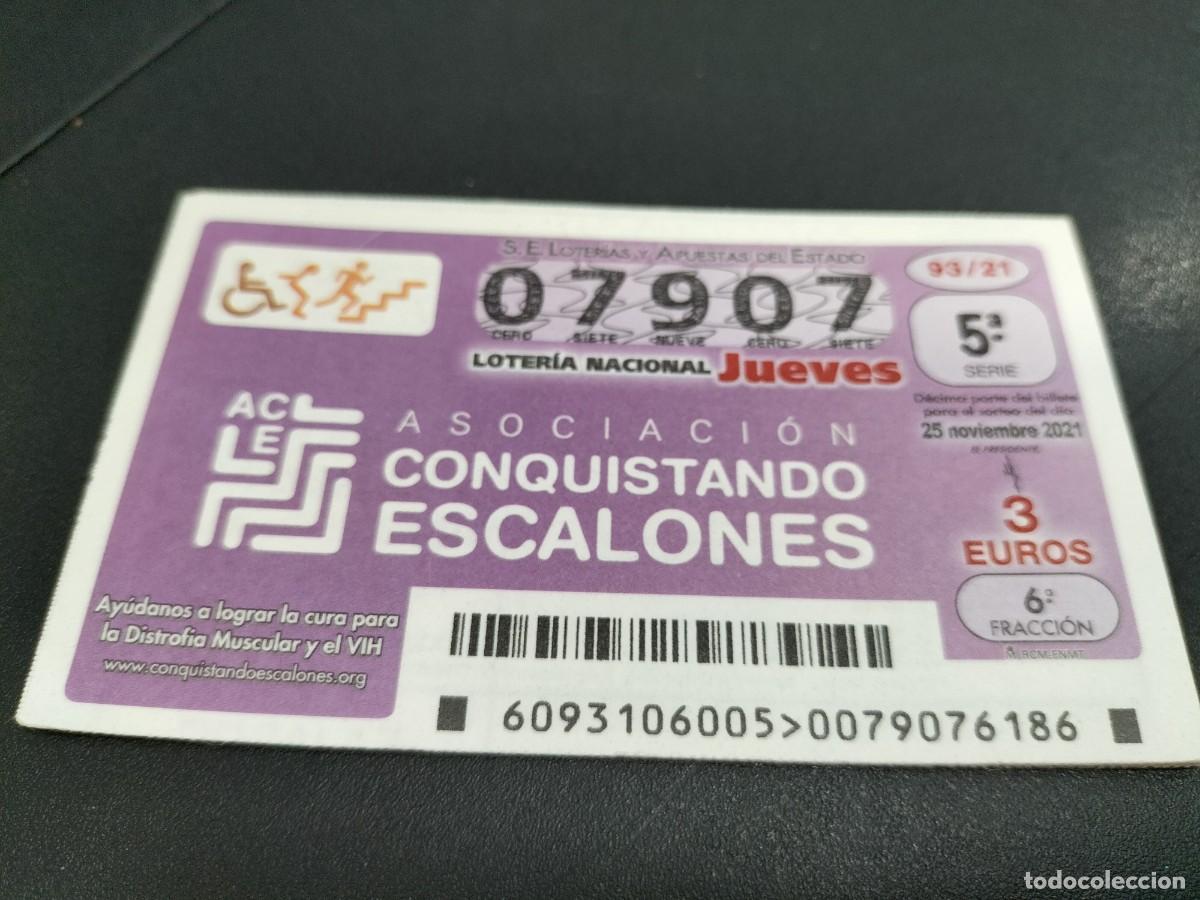 Nationale spanische Lotterie: 1 DECIMO LOTERIA NACIONAL JUEVES 25 NOVIEMBRE 2021 93/21 BUSCA DE CURA DISTROFIA MUSCULAR - MEDICINA
