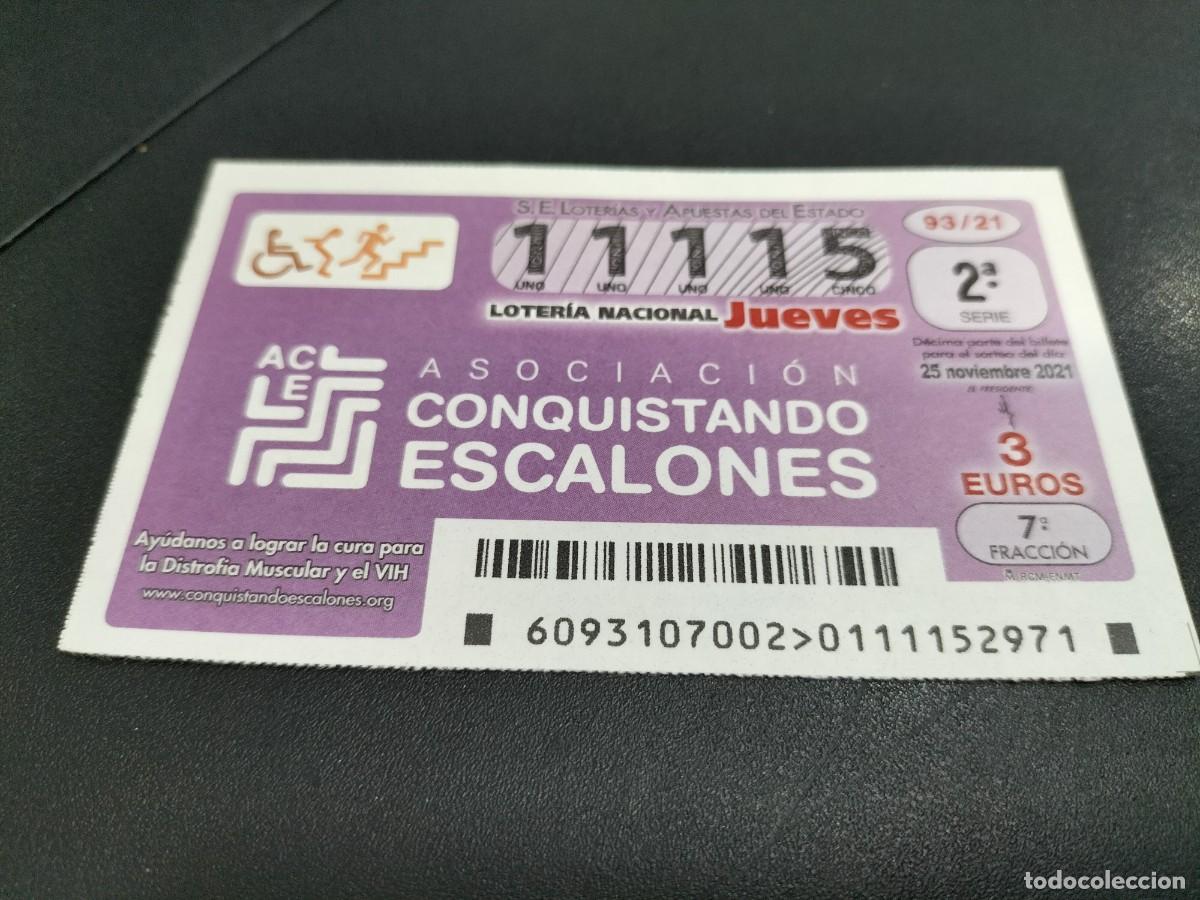 Nationale spanische Lotterie: 1 DECIMO LOTERIA NACIONAL JUEVES 25 NOVIEMBRE 2021 93/21 BUSCA DE CURA DISTROFIA MUSCULAR - MEDICINA