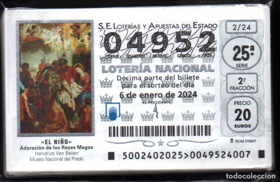 Nationale spanische Lotterie: LOTER&Iacute;A NACIONAL DEL S&Aacute;BADO - A&Ntilde;O 2024 COMPLETO -