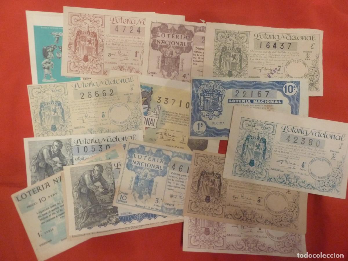National Spanish Lottery: 90 BILLETES DE LOTERIA ESPA&Ntilde;OLA ANTIGUOS A&Ntilde;OS LA MAYORIA A&Ntilde;OS 1940 Y 1950