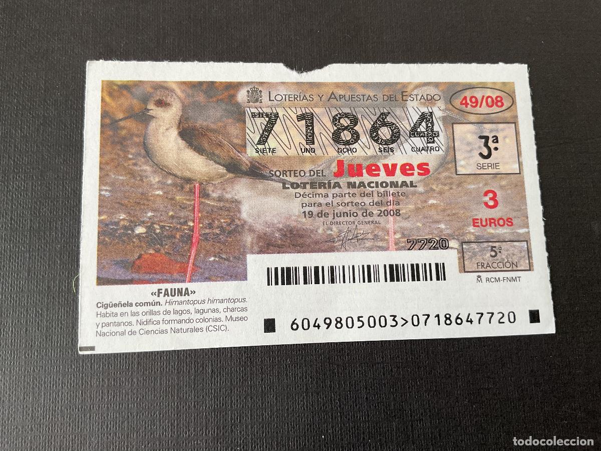 Lotaria Nacional: DECIMO LOTERIA JUEVES N&ordm; 71864 SORTEO 49 A&Ntilde;O 2008