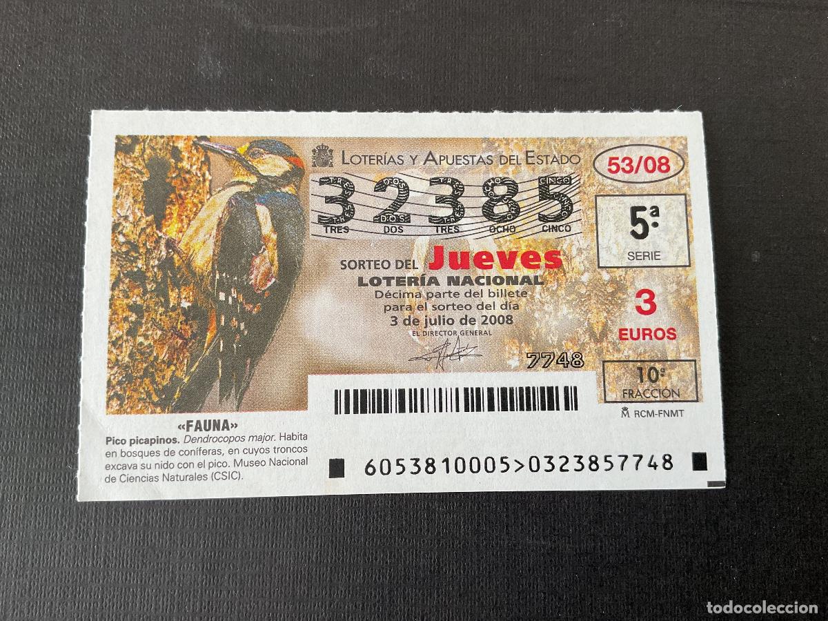 Lotaria Nacional: DECIMO LOTERIA JUEVES N&ordm; 32385 SORTEO 53 A&Ntilde;O 2008