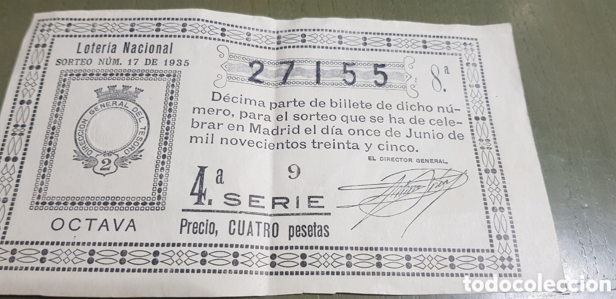 Lotaria Nacional: Loteria nacional num.17 de 1935