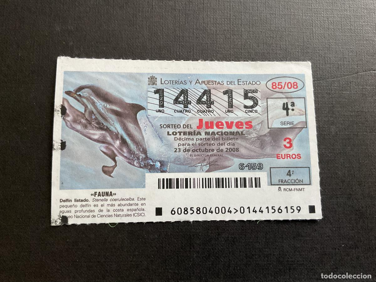 Nationale spanische Lotterie: DECIMO LOTERIA JUEVES N&ordm; 14415 SORTEO 85 A&Ntilde;O 2008
