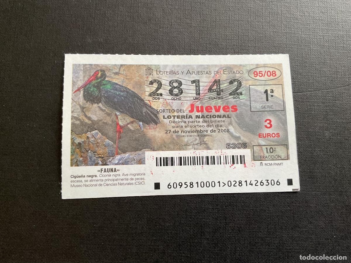 Nationale spanische Lotterie: DECIMO LOTERIA JUEVES N&ordm; 28142 SORTEO 95 A&Ntilde;O 2008