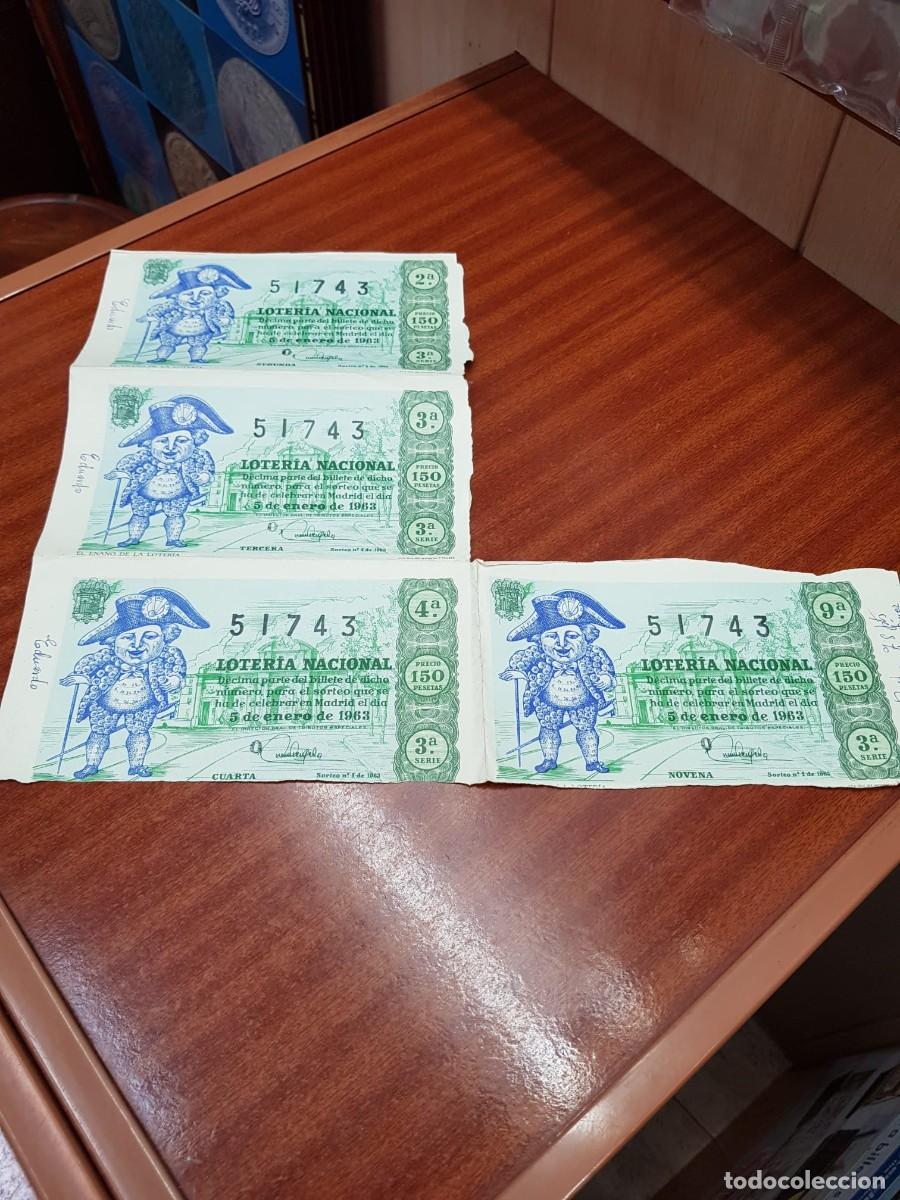 Lotaria Nacional: LOTERIA NACIONAL- 4 DECIMOS- 05 DE ENERO DE 1963