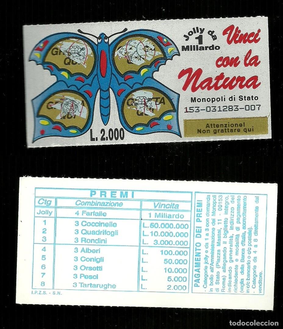 Lotaria Nacional: Gratta e Vinci - Vinci con la Natura piccolo Blu - Lotto 153 da Lire 2.000
