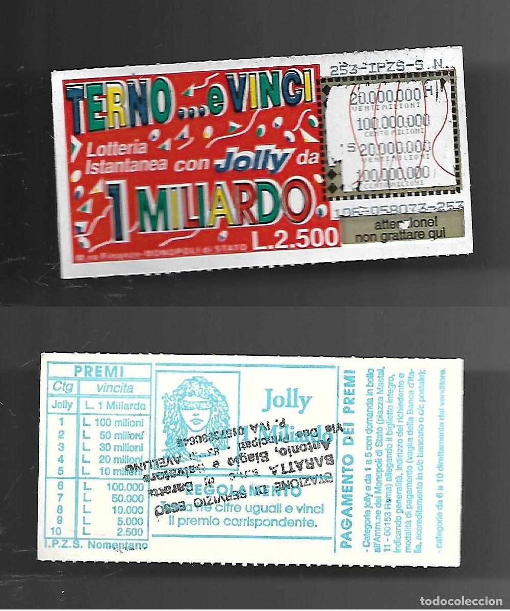 Lotaria Nacional: Gratta e Vinci - Terno e ... Vinci - Lotto 106 da Lire 2.500