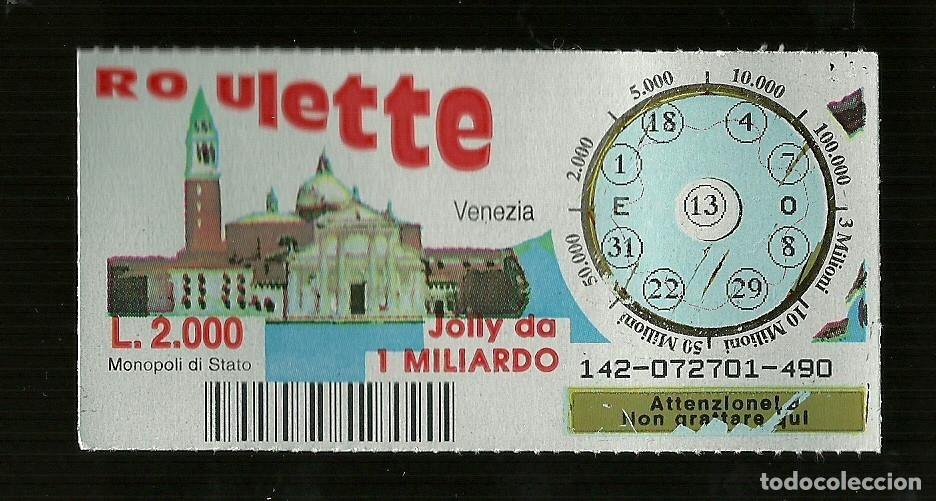 Lotaria Nacional: Gratta e Vinci - Roulette - Venezia - Lotto 142 da Lire 2.000