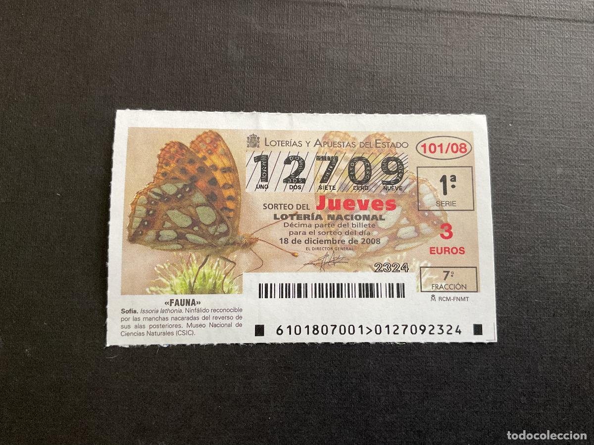 Lotaria Nacional: DECIMO LOTERIA JUEVES N&ordm; 12709 SORTEO 101 A&Ntilde;O 2008.