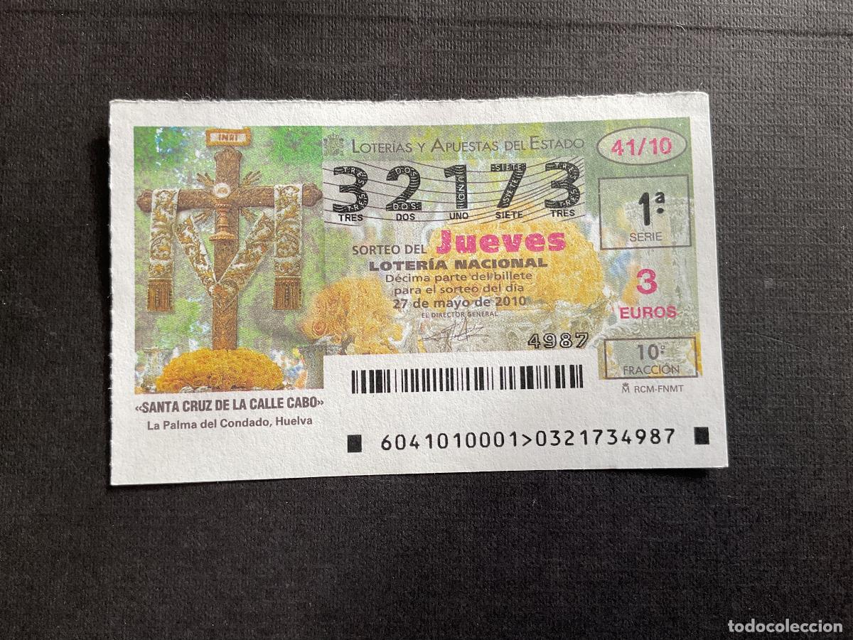 Nationale spanische Lotterie: DECIMO LOTERIA JUEVES N&ordm; 32173 SORTEO 41 A&Ntilde;O 2010