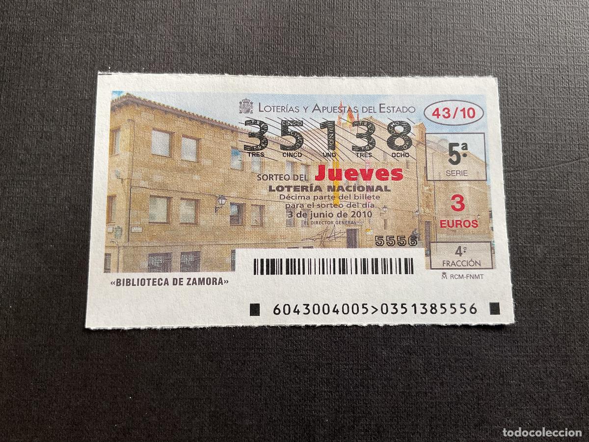 Nationale spanische Lotterie: DECIMO LOTERIA JUEVES N&ordm; 35138 SORTEO 43 A&Ntilde;O 2010