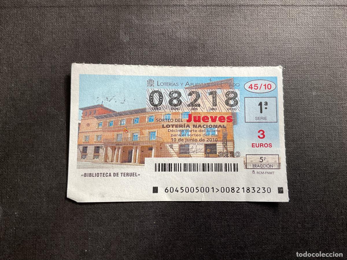 Nationale spanische Lotterie: DECIMO LOTERIA JUEVES N&ordm; 08218 SORTEO 45 A&Ntilde;O 2010