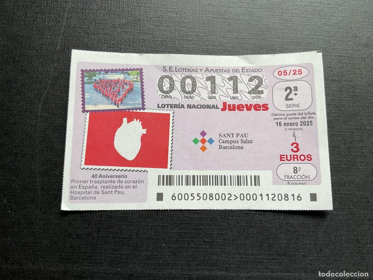 Nationale spanische Lotterie: DECIMO LOTERIA JUEVES N&ordm; 00112 SORTEO 05 A&Ntilde;O 2025. NUMERO BAJO