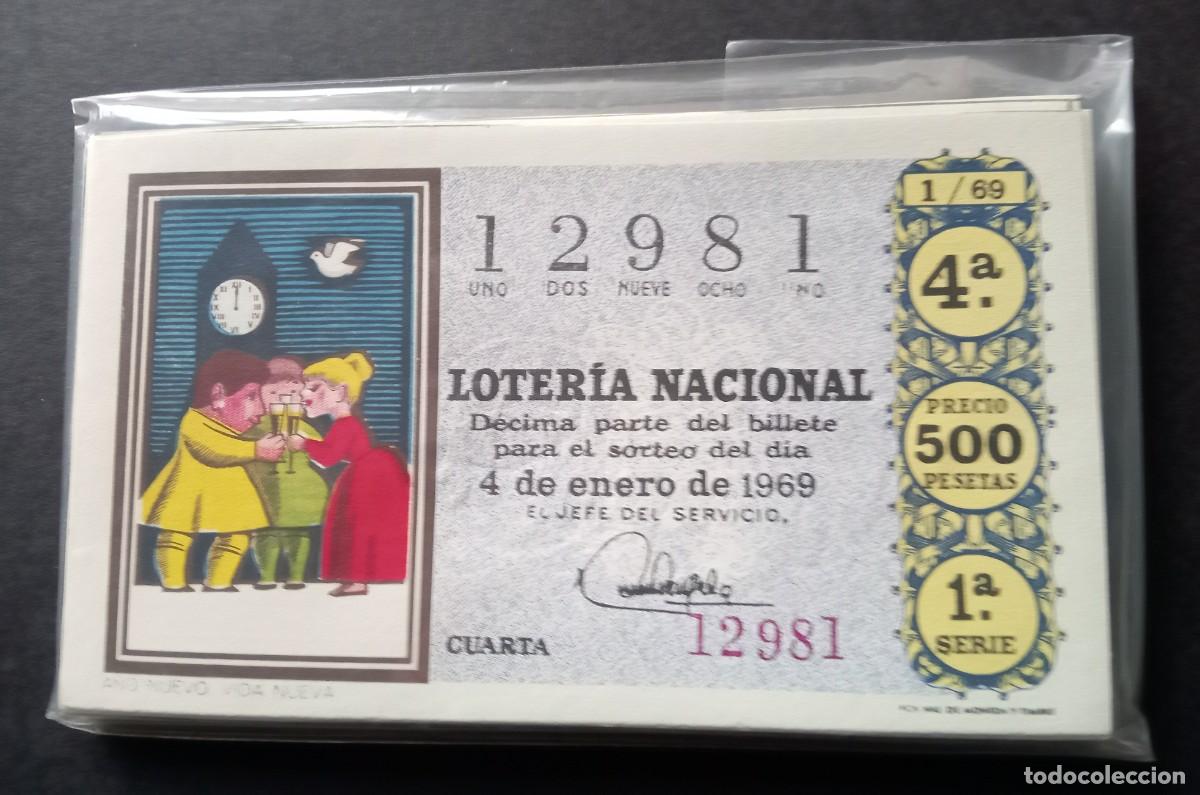 National Spanish Lottery: LOCS2 COLECCION COMPLETA DE LOTERIA NACIONAL DE LOS SABADOS DE 1969