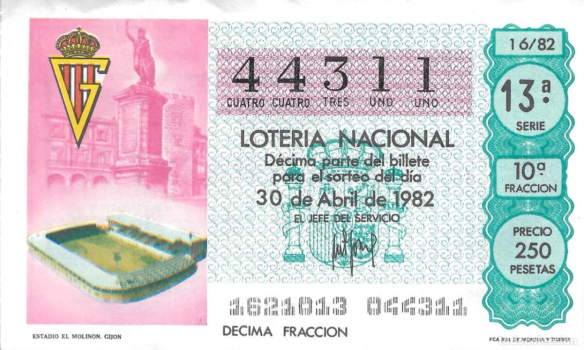 National Spanish Lottery: DECIMO DE LOTERIA NUMERO 44311, DEDICADO AL MOLINON DE GIJON