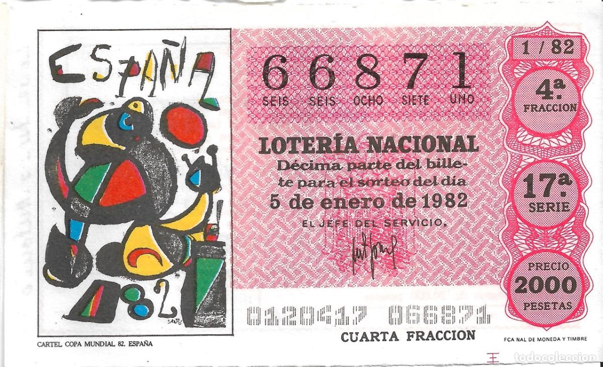 National Spanish Lottery: DECIMO DE LOTERIA NUMERO 66871, DEDICADO AL CARTEL DEL CAMPEONATO MUNDIAL ESPA&Ntilde;A82