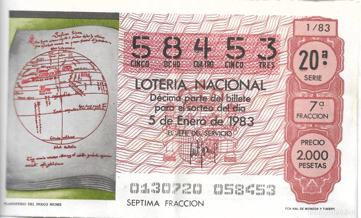 National Spanish Lottery: DECIMO DE LOTERIA NUMERO 58453, DEDICADO AL PLANISFERIO DEL IMAGO MUNDI