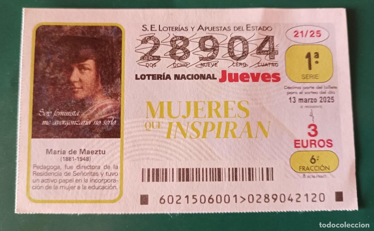 Loterie Nationale: Loter&iacute;a jueves Mujeres que Inspiran 13 /3/25