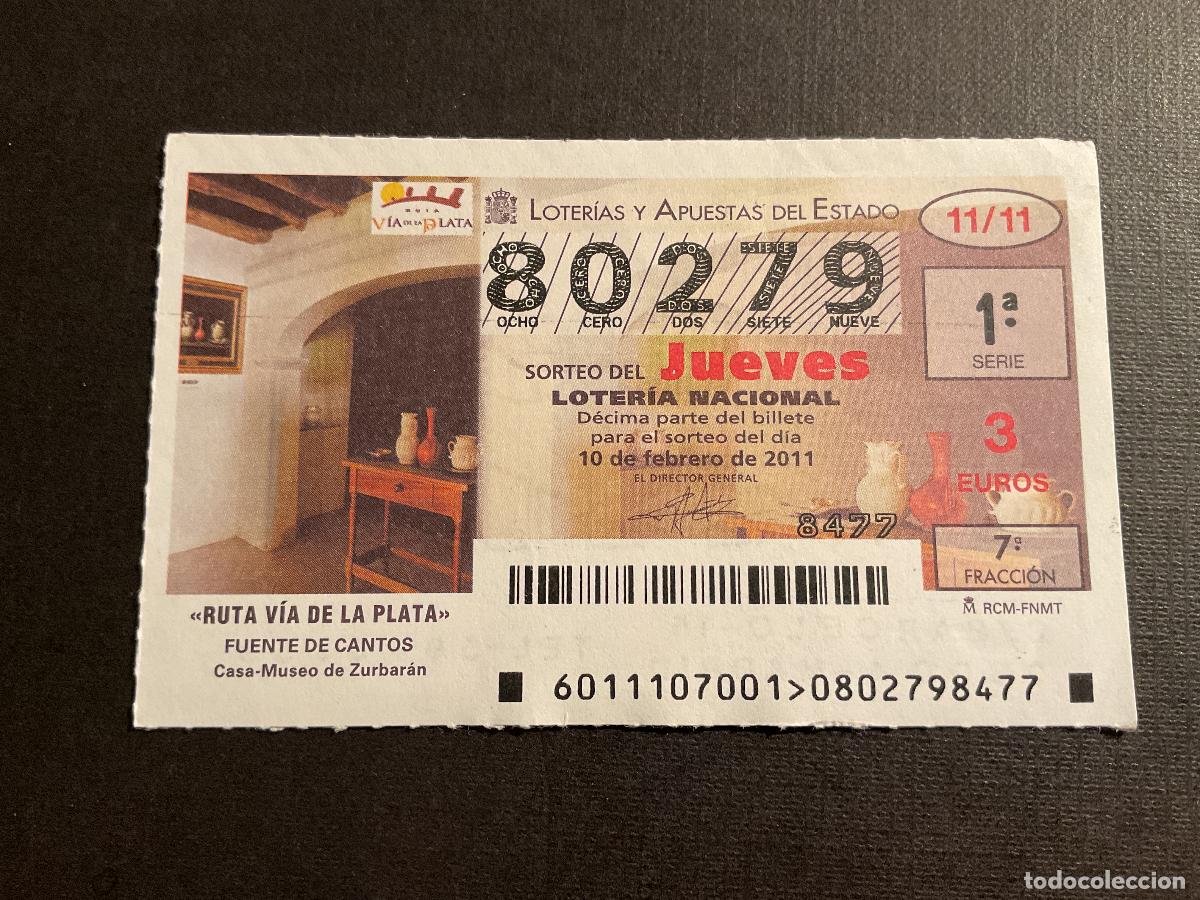 Loterie Nationale: DECIMO LOTERIA JUEVES N&ordm; 80279 SORTEO 11 A&Ntilde;O 2011