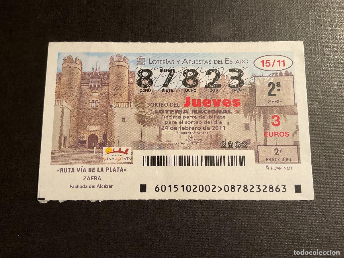Loterie Nationale: DECIMO LOTERIA JUEVES N&ordm; 87823 SORTEO 15 A&Ntilde;O 2011