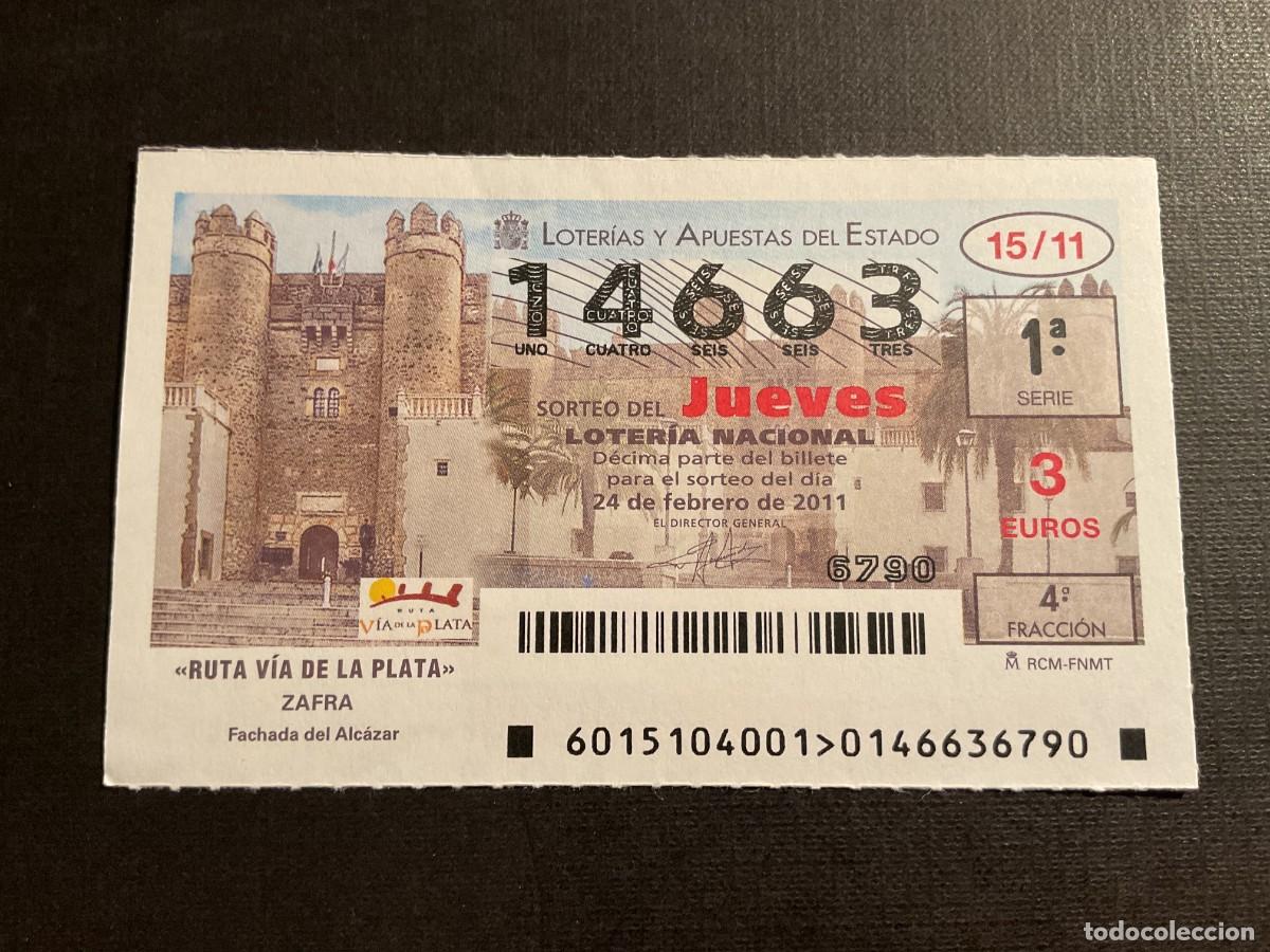 Loterie Nationale: DECIMO LOTERIA JUEVES N&ordm; 14663 SORTEO 15 A&Ntilde;O 2011