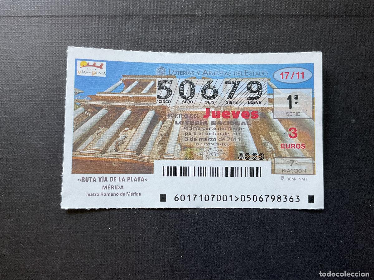 Loterie Nationale: DECIMO LOTERIA JUEVES N&ordm; 50679 SORTEO 17 A&Ntilde;O 2011