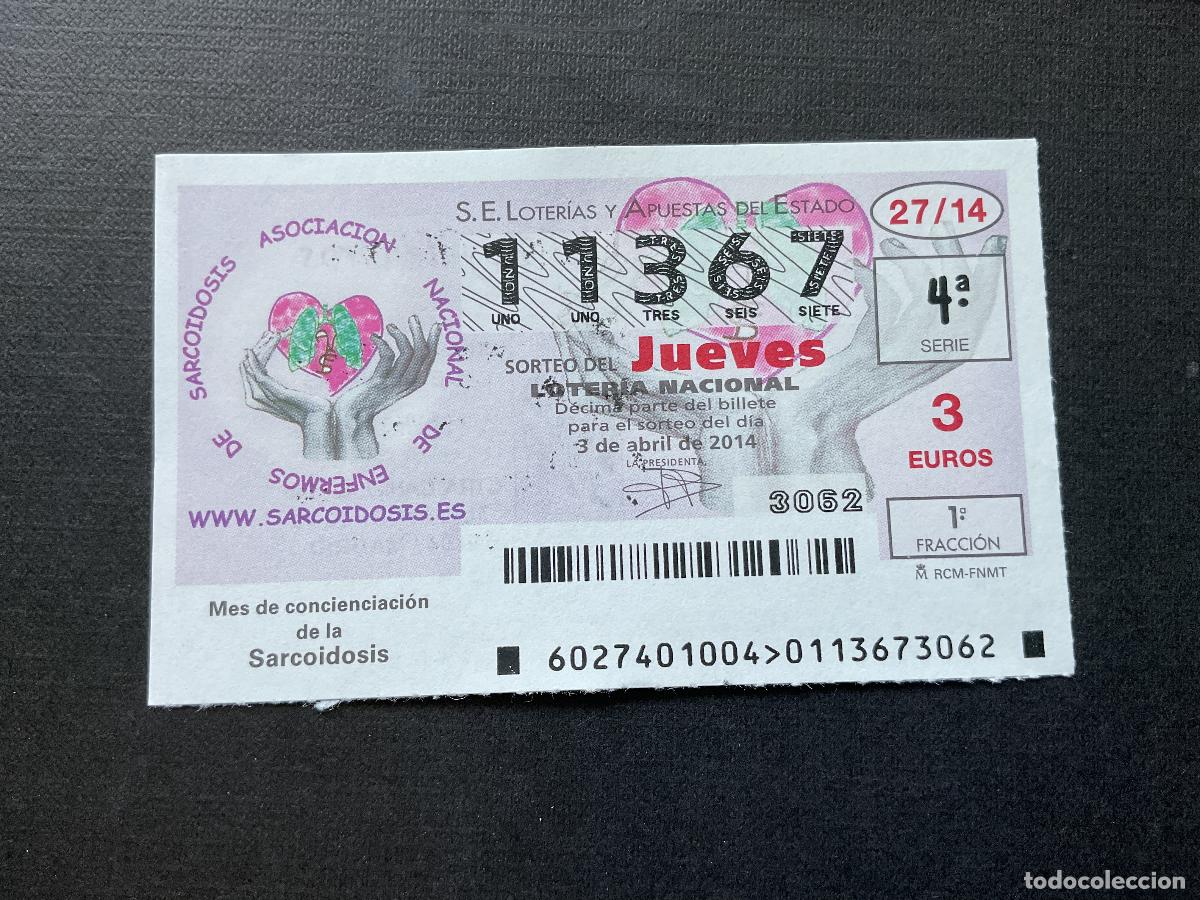 Loterie Nationale: DECIMO LOTERIA JUEVES N&ordm; 11367 SORTEO 27 A&Ntilde;O 2014