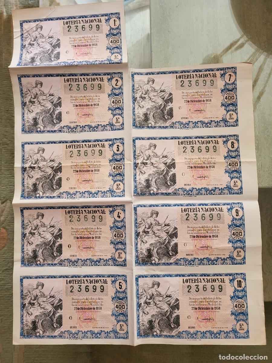 Loterie Nationale: Loteria Nacional Decimos del a&ntilde;o 1958 (Espa&ntilde;a)