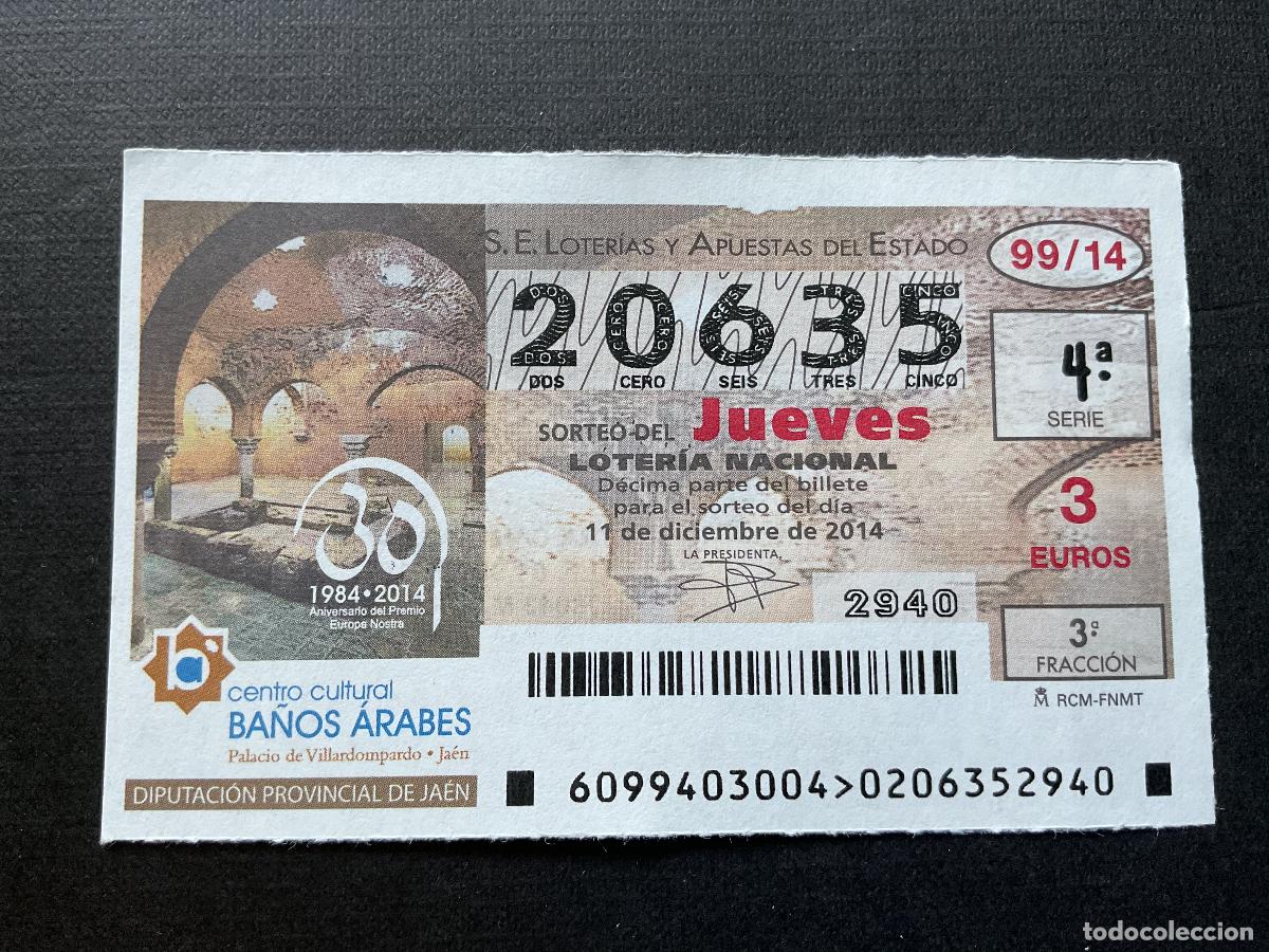 Loterie Nationale: DECIMO LOTERIA JUEVES N&ordm; 20635 SORTEO 99 A&Ntilde;O 2014