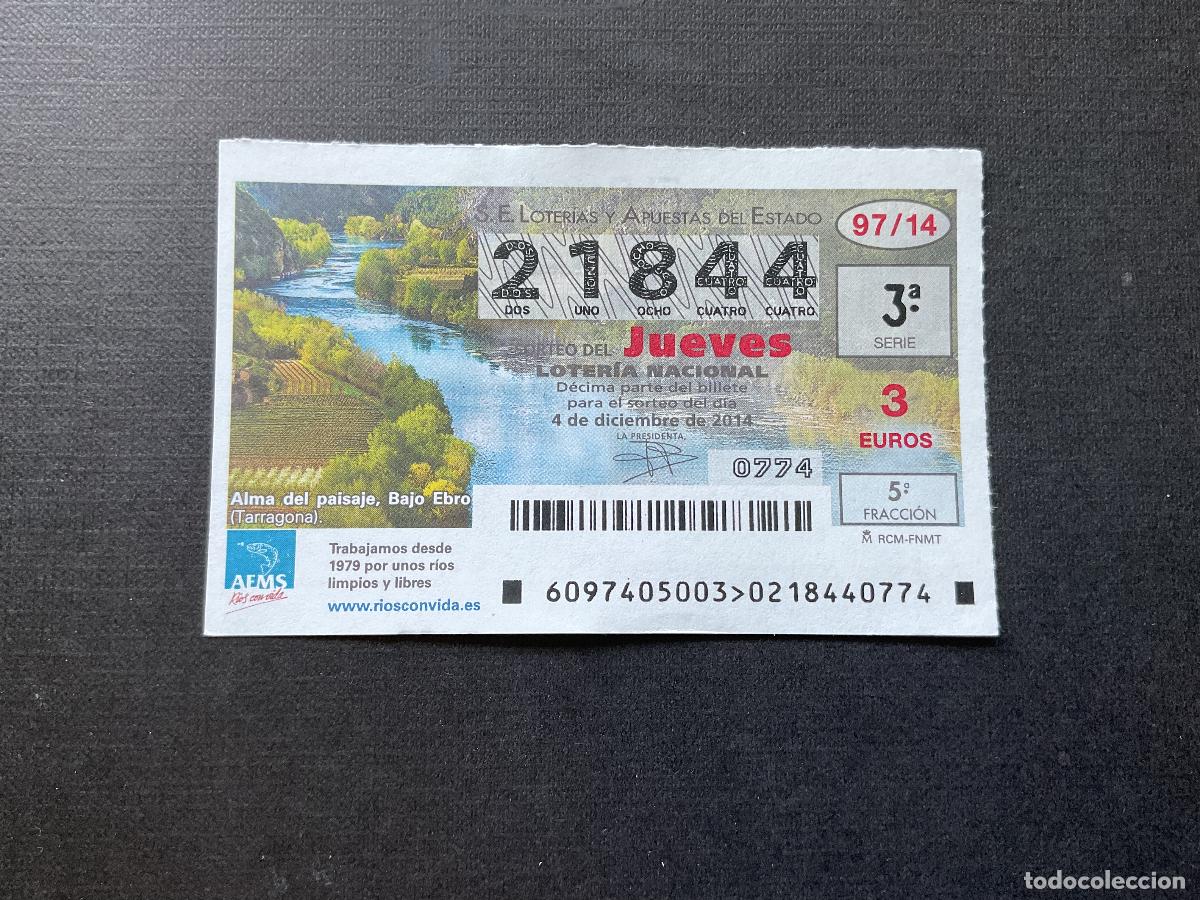 Loterie Nationale: DECIMO LOTERIA JUEVES N&ordm; 21844 SORTEO 97 A&Ntilde;O 2014