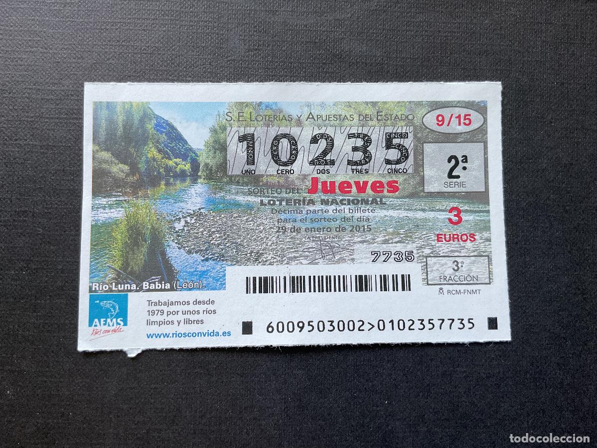 Loterie Nationale: DECIMO LOTERIA JUEVES N&ordm; 10235 SORTEO 09 A&Ntilde;O 2015