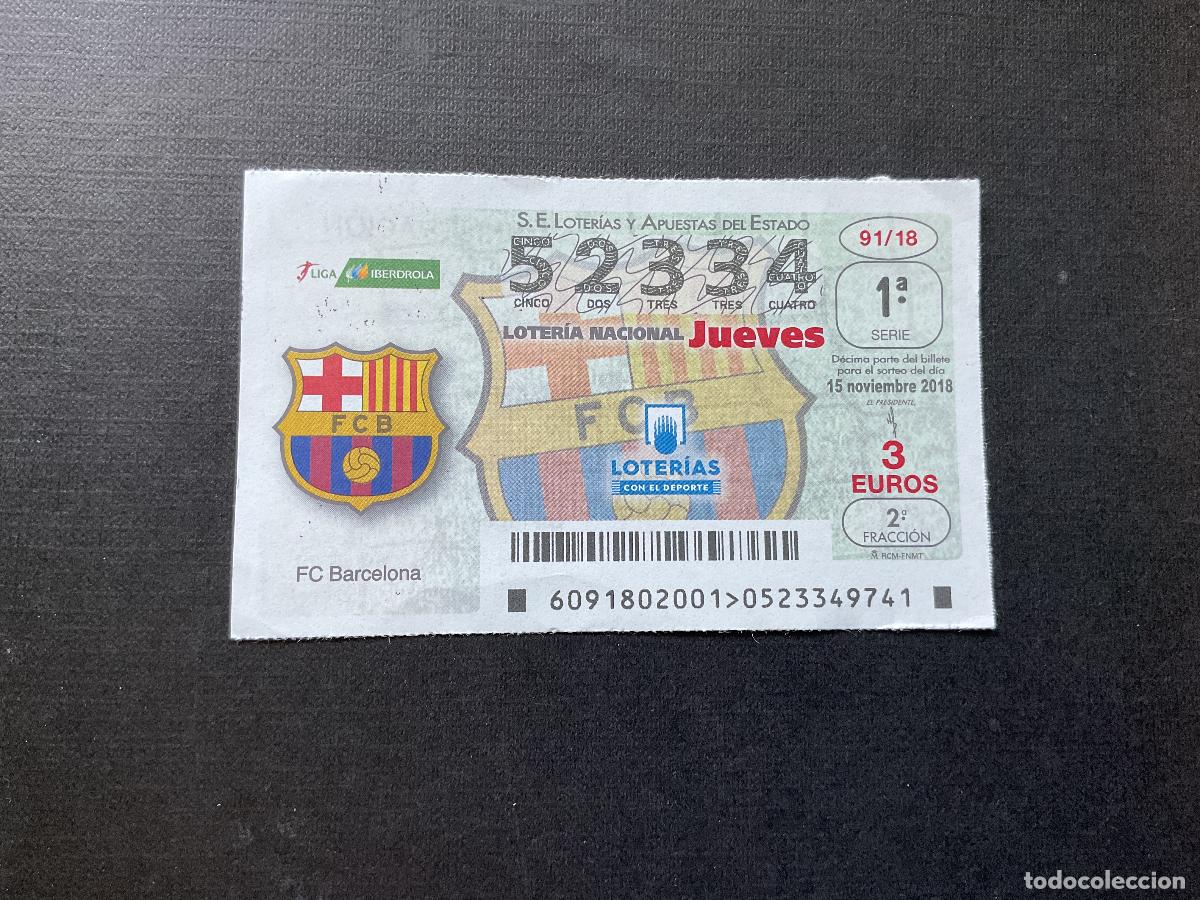 Nationale spanische Lotterie: DECIMO LOTERIA JUEVES N&ordm; 52334 SORTEO 91 A&Ntilde;O 2018
