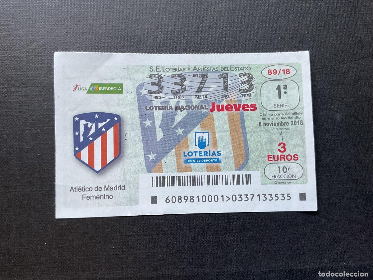 Nationale spanische Lotterie: DECIMO LOTERIA JUEVES N&ordm; 33713 SORTEO 89 A&Ntilde;O 2018
