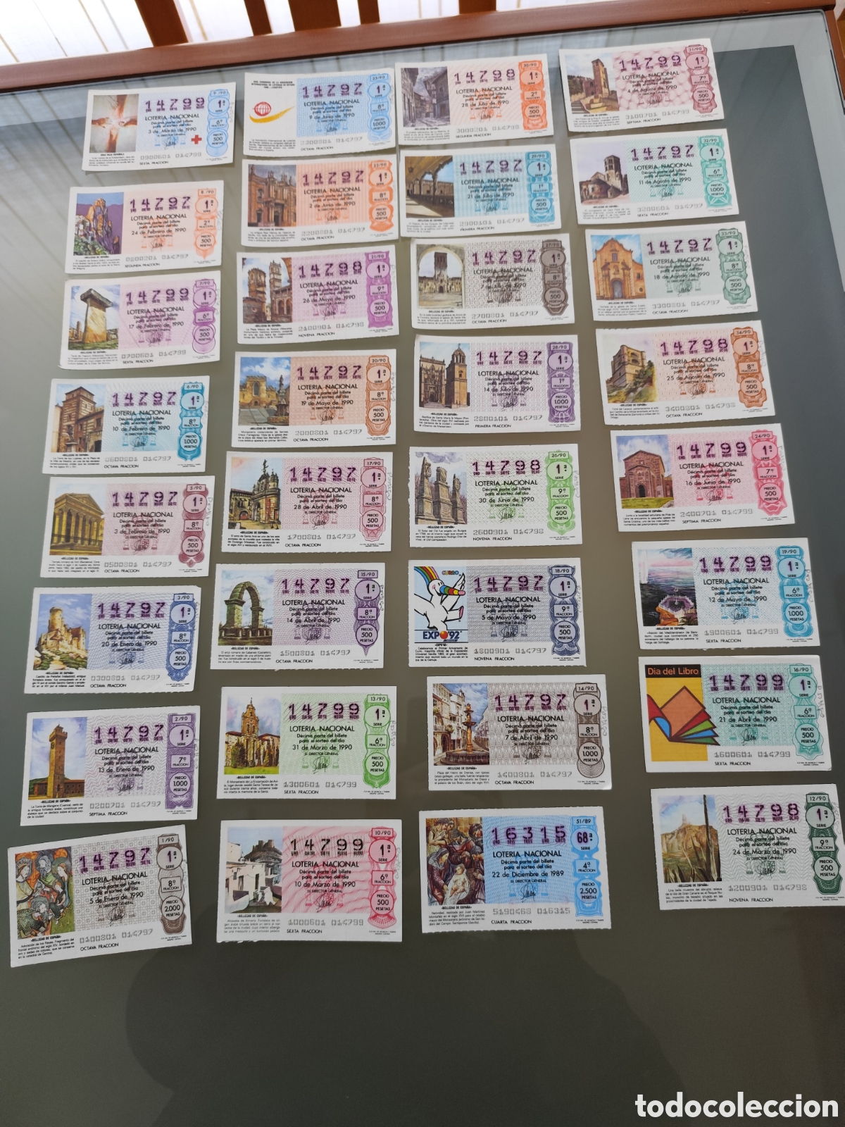 Nationale spanische Lotterie: 32 billetes de loter&iacute;a Nacional de Espa&ntilde;a