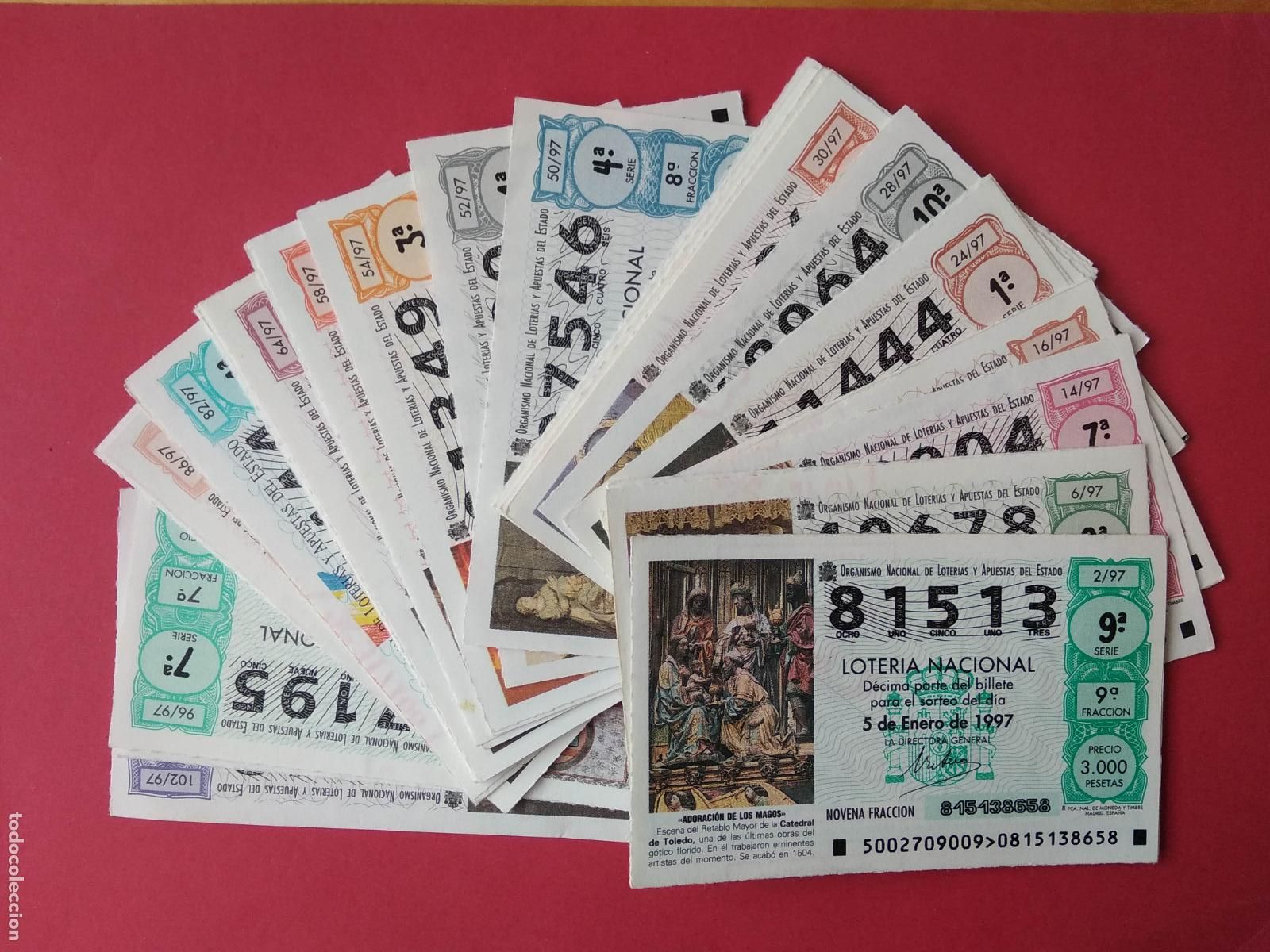 Nationale spanische Lotterie: LOTERIA NACIONAL DE LOS SABADOS A&Ntilde;O 1997 COMPLETO