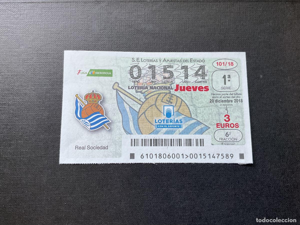 Nationale spanische Lotterie: DECIMO LOTERIA JUEVES N&ordm; 01514 SORTEO 101 A&Ntilde;O 2018