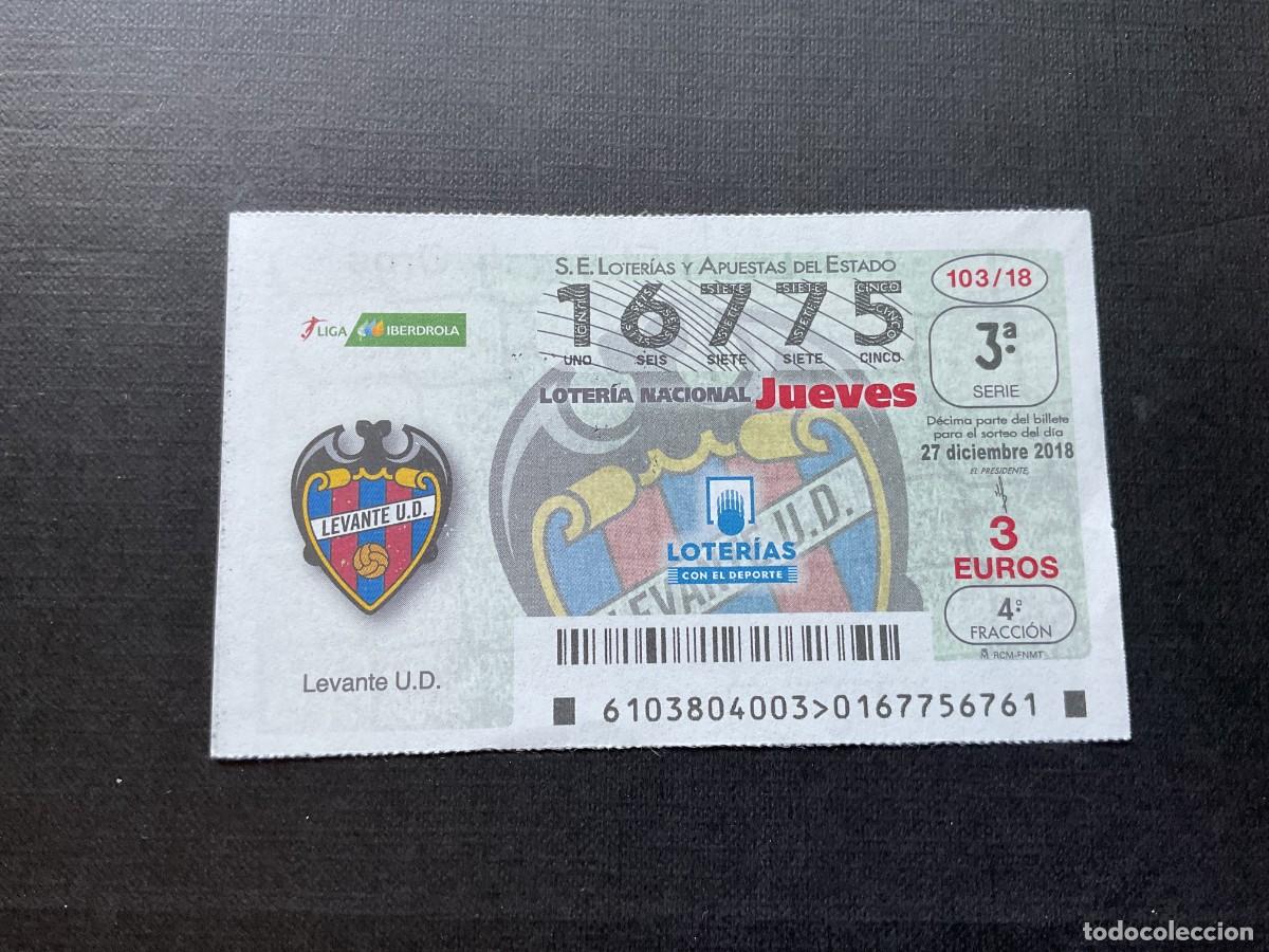 Nationale spanische Lotterie: DECIMO LOTERIA JUEVES N&ordm; 16775 SORTEO 103 A&Ntilde;O 2018