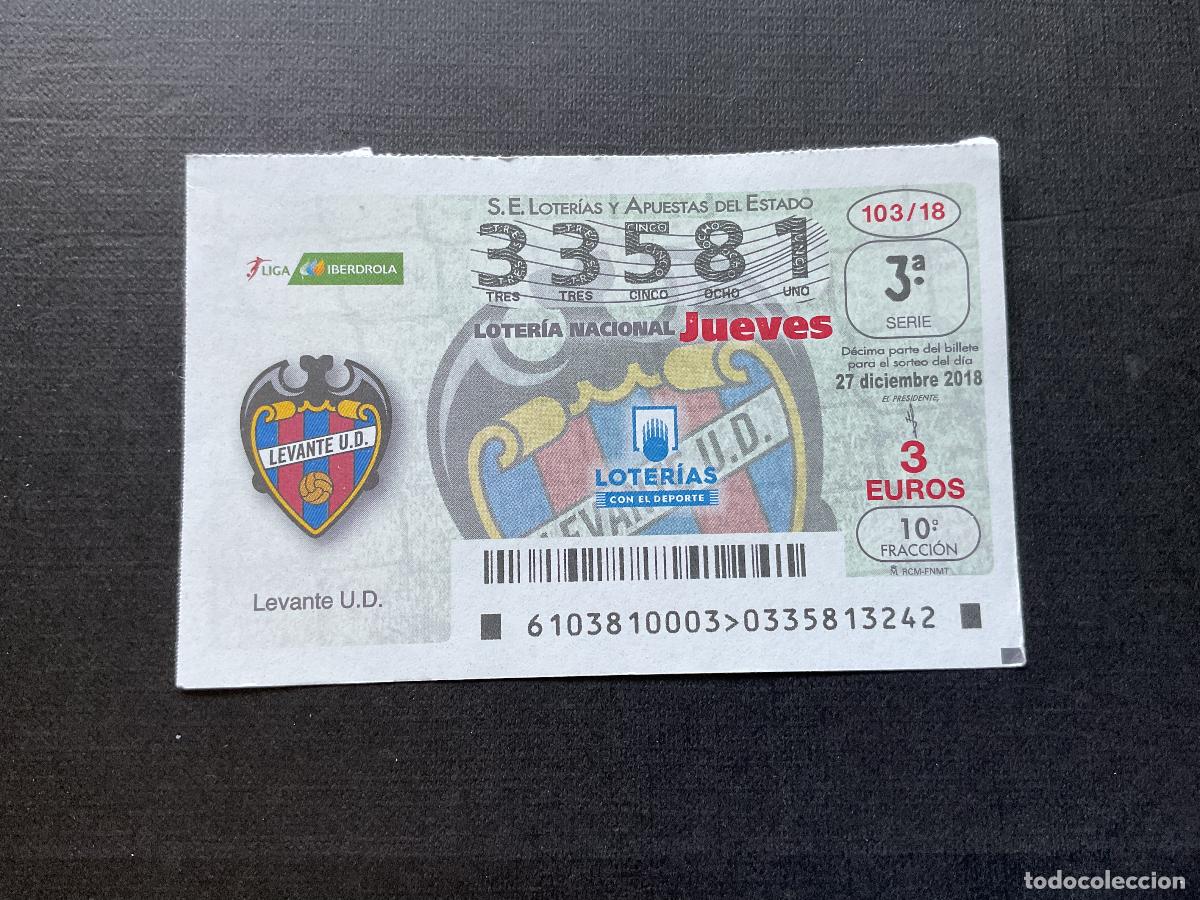 Nationale spanische Lotterie: DECIMO LOTERIA JUEVES N&ordm; 33581 SORTEO 103 A&Ntilde;O 2018