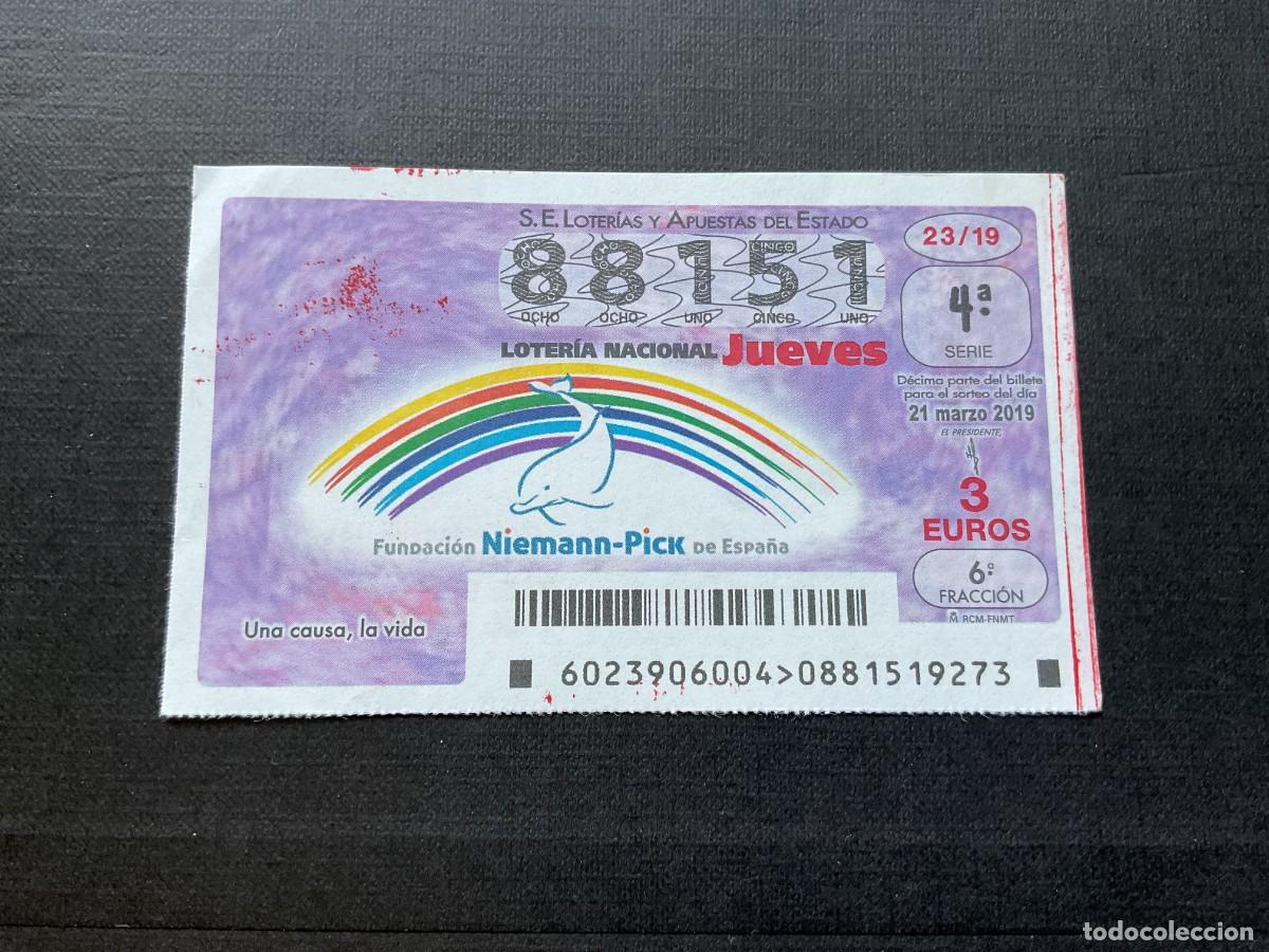 Nationale spanische Lotterie: DECIMO LOTERIA JUEVES N&ordm; 88151 SORTEO 23 A&Ntilde;O 2019