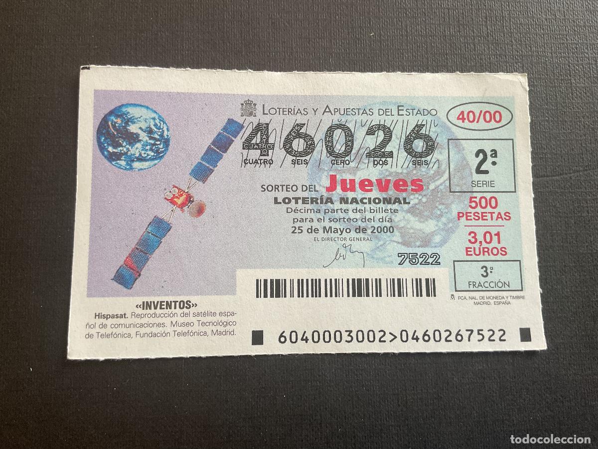Loterie Nationale: DECIMO LOTERIA JUEVES N&ordm; 46026 SORTEO 40 A&Ntilde;O 2000