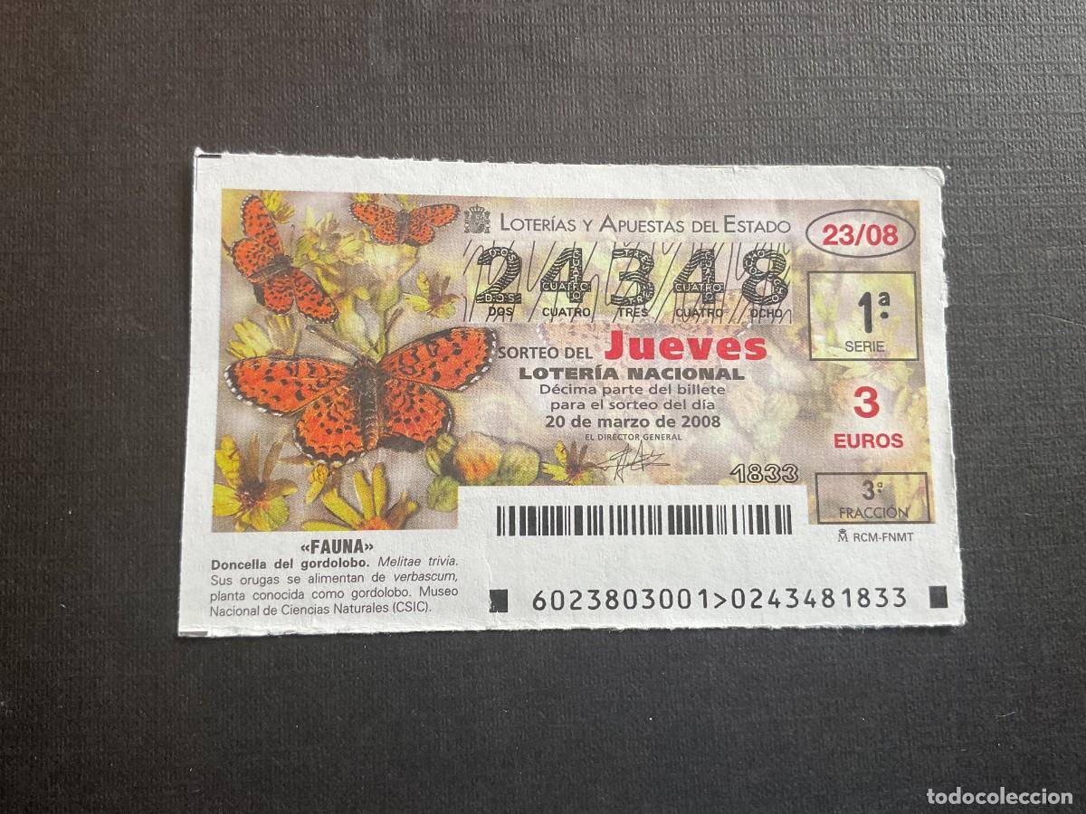 Lotaria Nacional: DECIMO LOTERIA JUEVES N&ordm; 24348 SORTEO 23 A&Ntilde;O 2008