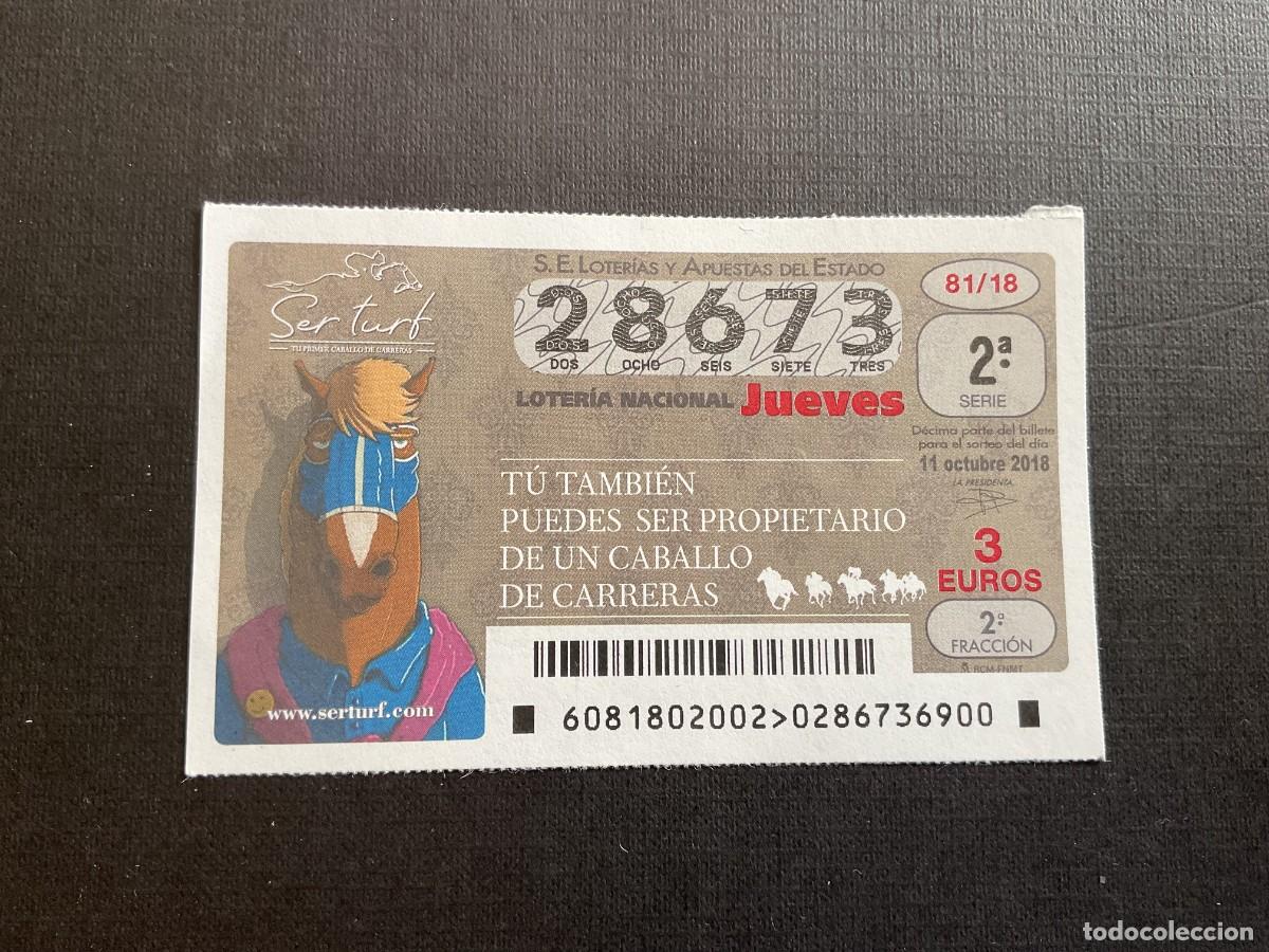 Lotaria Nacional: DECIMO LOTERIA JUEVES N&ordm; 28673 SORTEO 81 A&Ntilde;O 2018