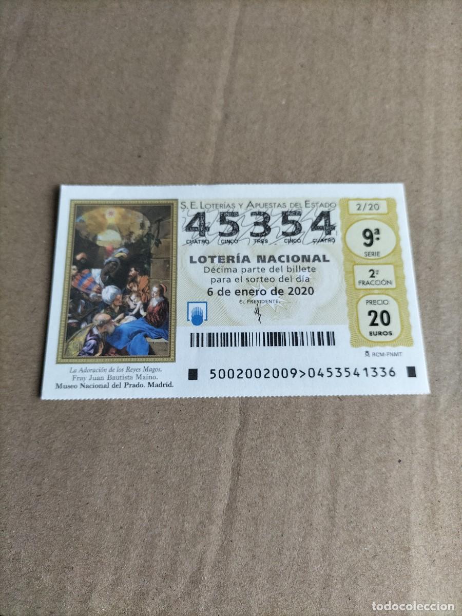 Loter&iacute;a Nacional: 1 DECIMO LOTERIA NACIONAL SABADO - 6 ENERO 2020 - 2/20 CAPICUA EL NI&Ntilde;O ADORACION DE LOS REYES MAGOS