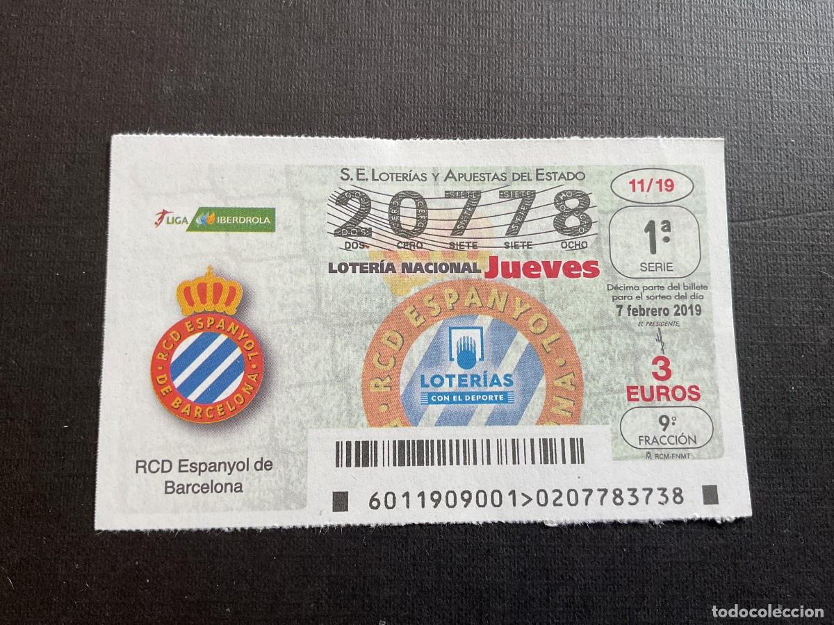 National Spanish Lottery: DECIMO LOTERIA JUEVES N&ordm; 20778 SORTEO 11 A&Ntilde;O 2019